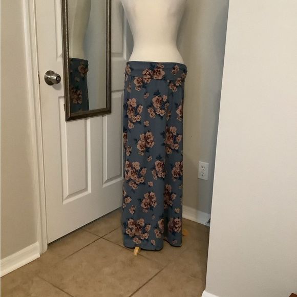 GUC💕Agnes & Dora Floral Maxi Skirt w/ bottom slit & Fold-over waist XXXL💕GUC - Picture 4 of 7